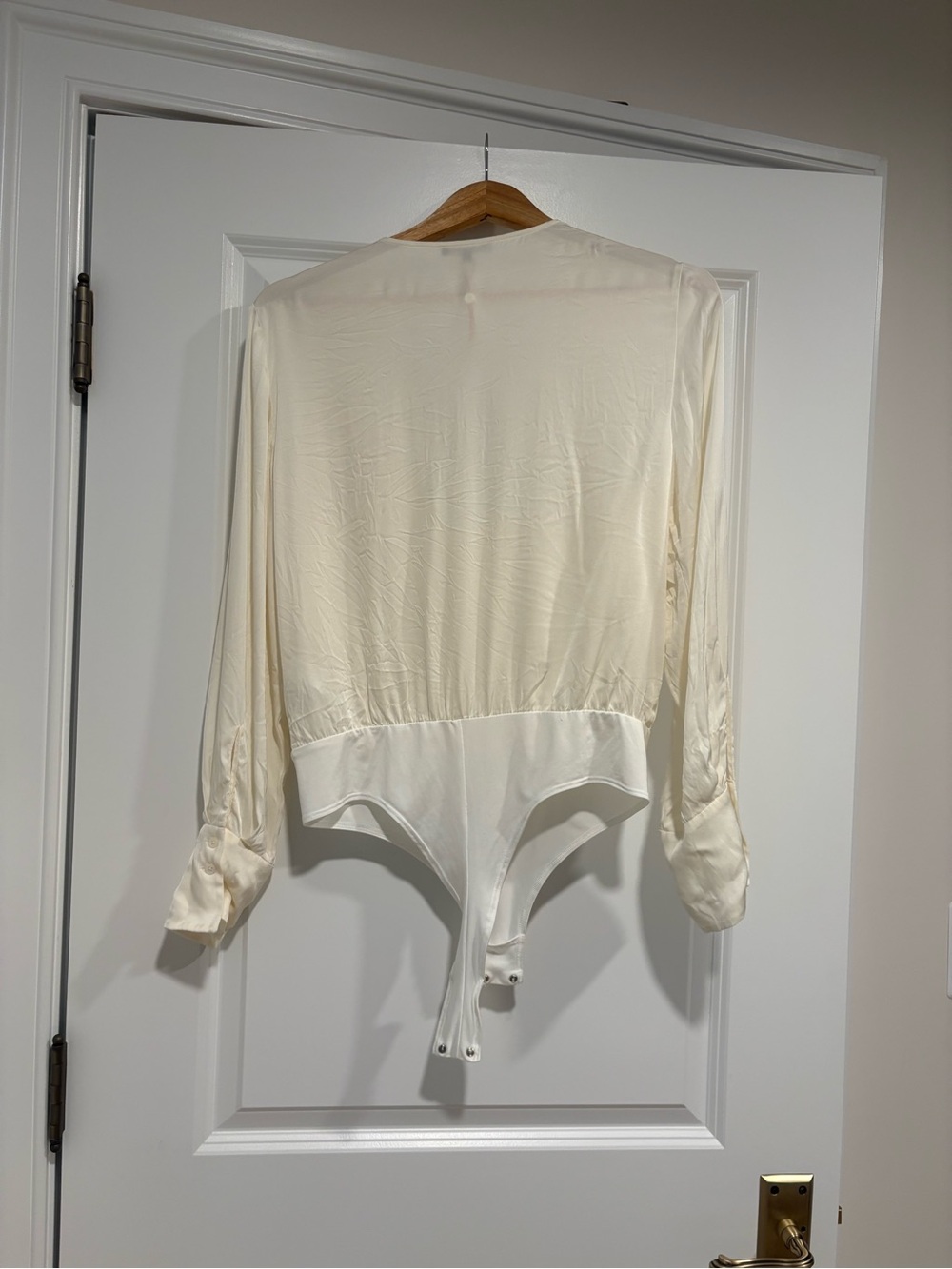 Quince Washable Silk Surplice | Size Medium | Cream - Picture 6 of 6